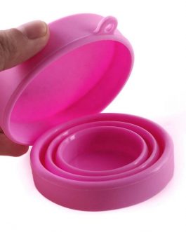 STERILIZING CUP FOR MENSTRUAL CUPS. Foldable, reusable, 100% Food Grade Silicone. Heat resistance at -60℃ ~ 300℃.
